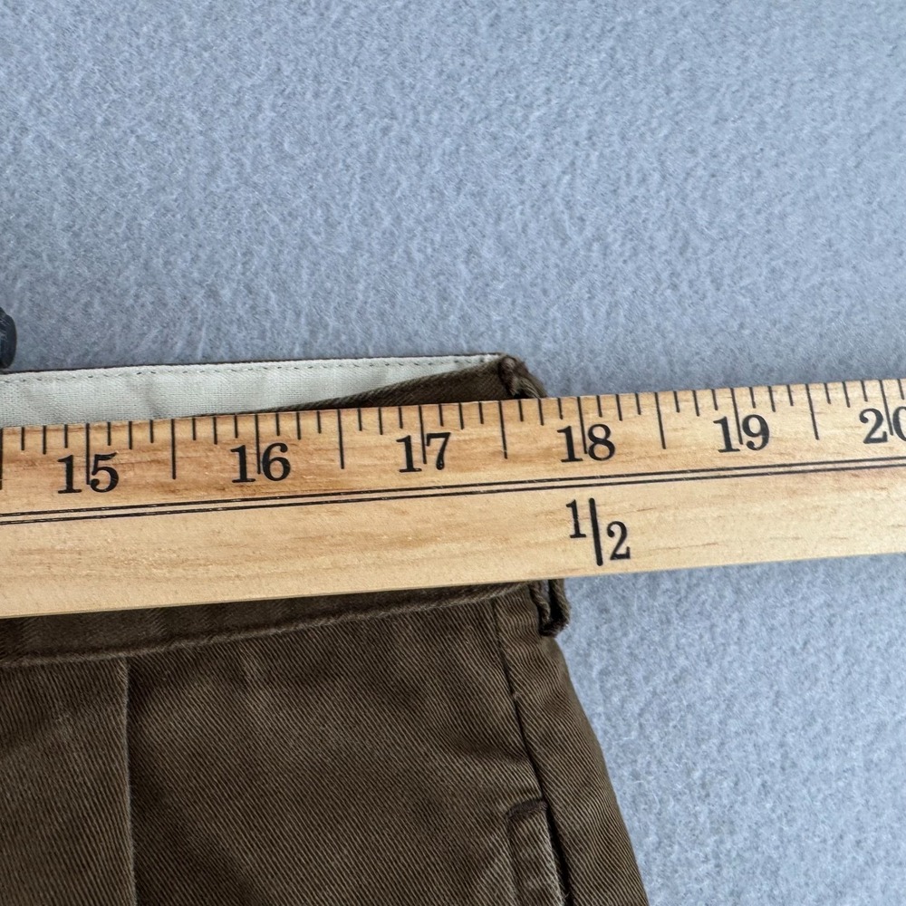 Vintage Polo Ralph Lauren Pants Mens 36x30 (Fits 35x29) Brown Pleated Cotton - Picture 14 of 16